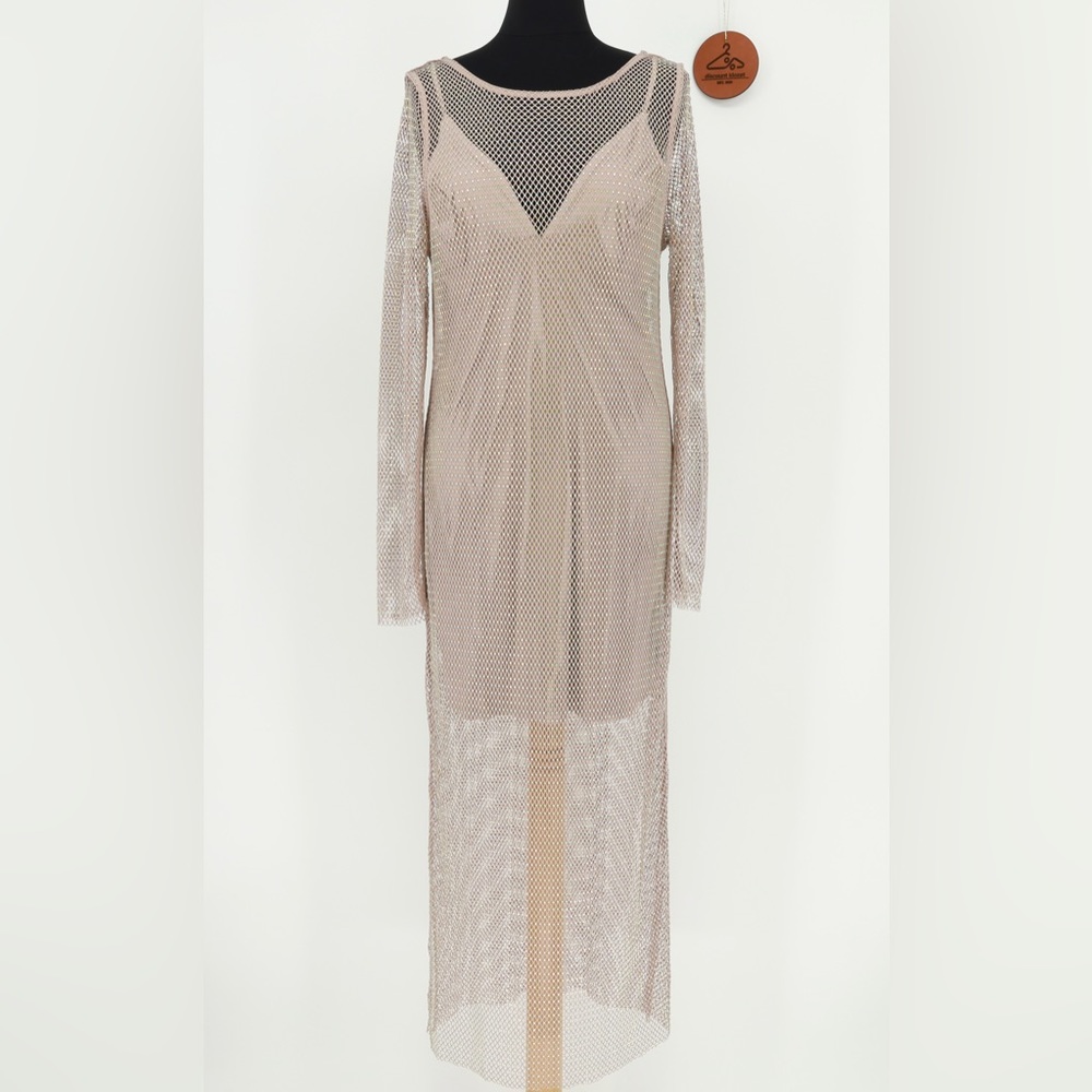 HOUSE OF HARLOW 1960 Fishnet Rhinestones Dress